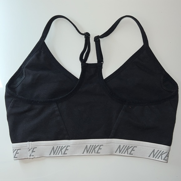 Nike Dri-Fit Racerback Sports Bra - Black, Medium - Picture 2 of 3